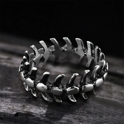 Cool Punk Stainless Steel Fishbone Ring For Man Vintage Style Classic Rvs Wedding Band Casual Sport Sieraden Boyfriend Gift