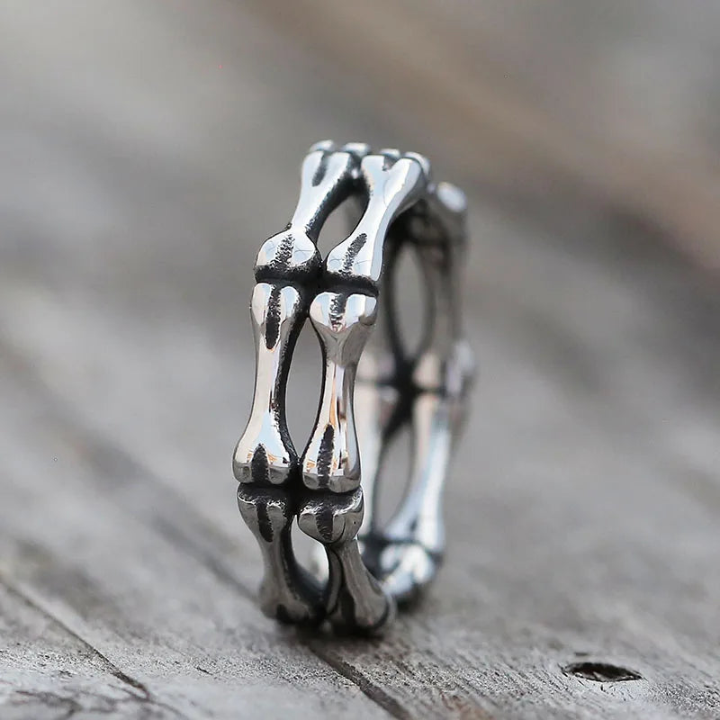 Cool Punk Stainless Steel Fishbone Ring For Man Vintage Style Classic Rvs Wedding Band Casual Sport Sieraden Boyfriend Gift