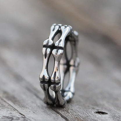 Cool Punk Stainless Steel Fishbone Ring For Man Vintage Style Classic Rvs Wedding Band Casual Sport Sieraden Boyfriend Gift