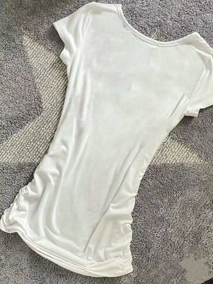 2025 Punk Gothic Grunge T-shirt Vintage Print Short Sleeve Women's Emo Tops Y2K Emo Aesthetic Sexy Streetwear Tees Casual New