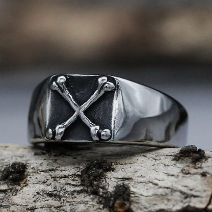 Cool Punk Stainless Steel Fishbone Ring For Man Vintage Style Classic Rvs Wedding Band Casual Sport Sieraden Boyfriend Gift